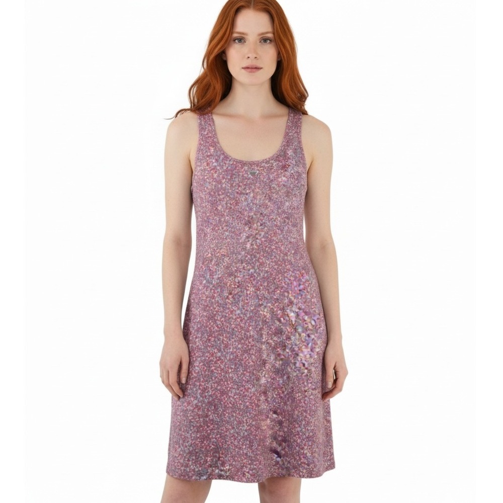 Columbia Sportswear Omni Freeze Advanced Cooling Floral Tank Dress XS Pink Blue